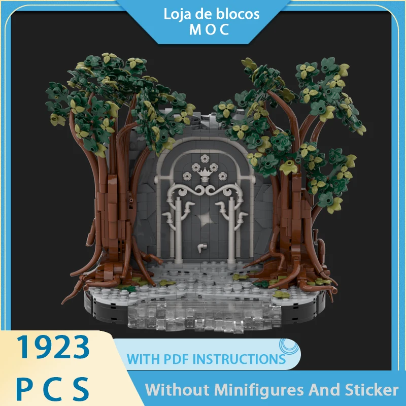 

Изысканный новый продукт: Конструктор MOC, модель архитектурного объекта из фильма, Дверь Дурин, технологичный модульный детский конструктор, игрушка для самостоятельной сборки