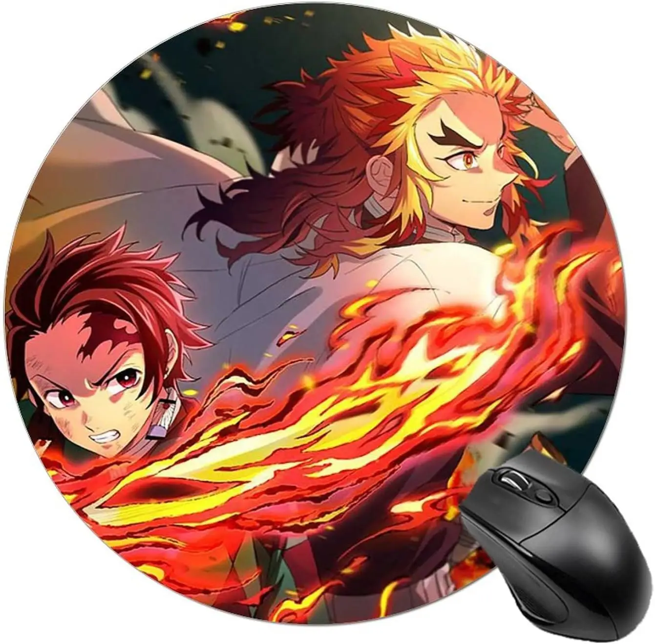 Funny Anime Demon Slayer Gaming Mouse Pad Non-Slip Rubber Mouse Pad Waterproof Mouse Mat for Office Computer Laptop 7.9