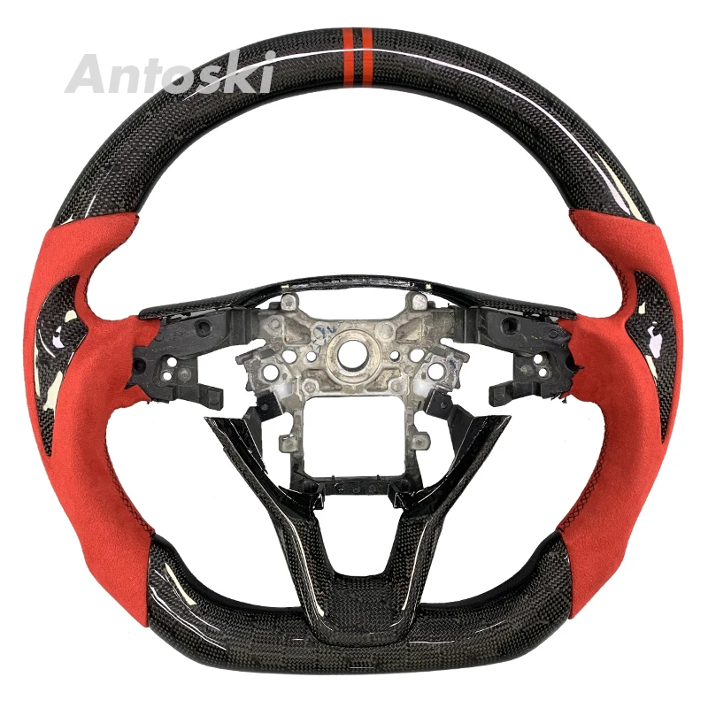 

Индивидуальный салон автомобиля, интерьер автомобиля, руль из углеродного волокна для Honda Accord 10-го поколения 2018-2023, умный светодиодный дисплей