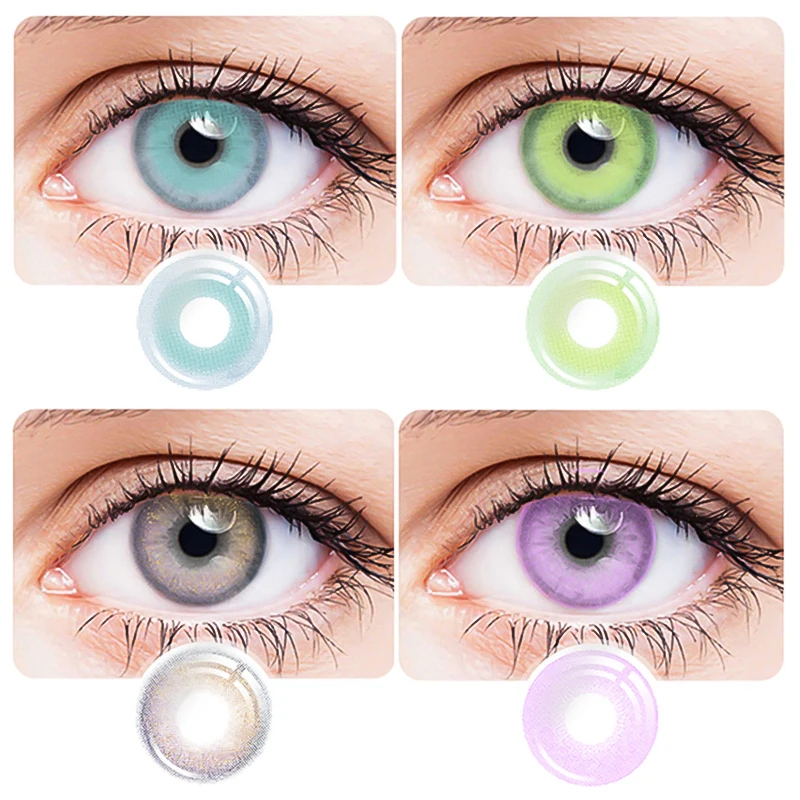 Цветные контактные линзы OVOLOOK 2 шт. для женщин меняют цвет глаза разных цветов красивый зрачок гидрофильные фотолинзы