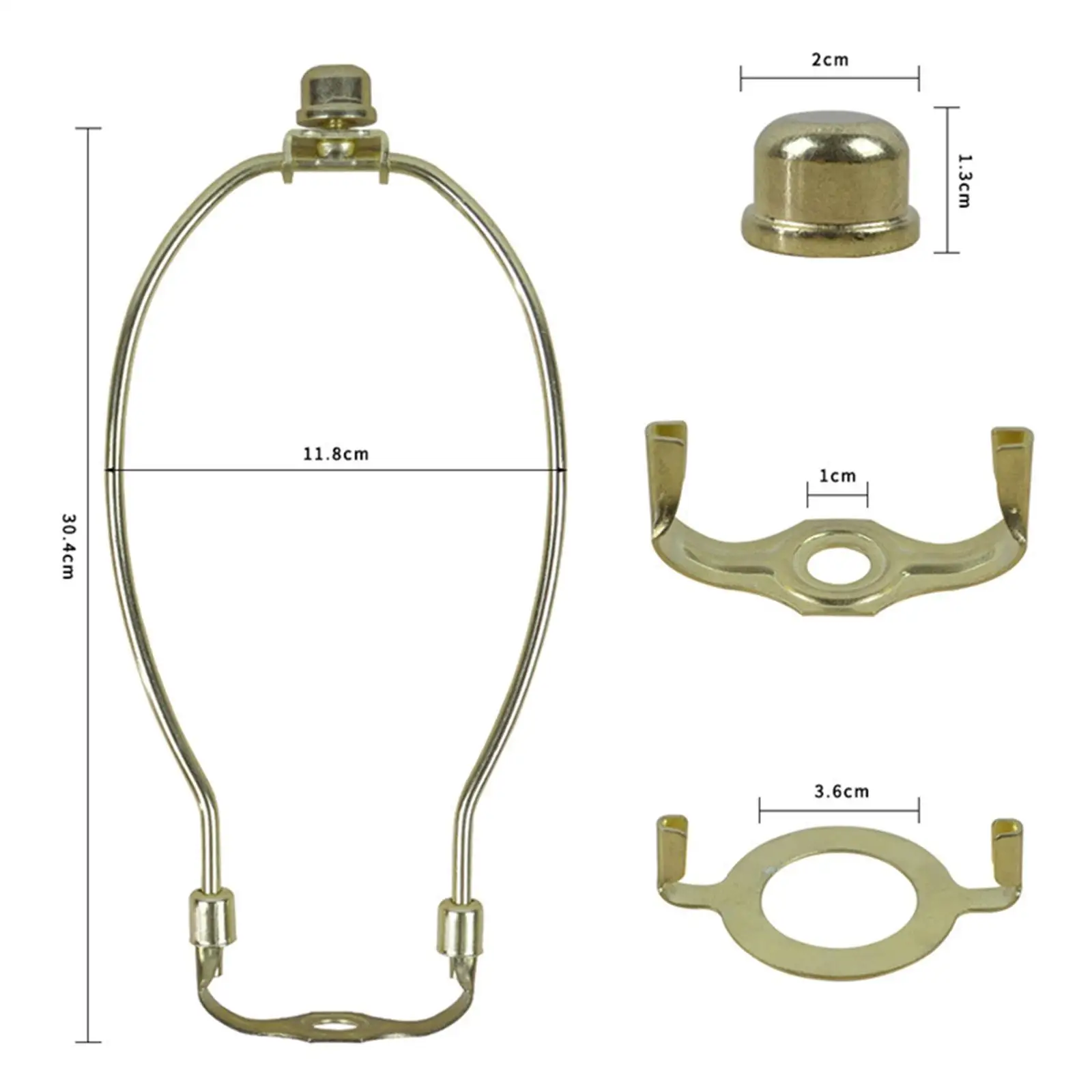 Set arpa lampada regolabile con finitura decorativa per lampade da tavolo e da terra