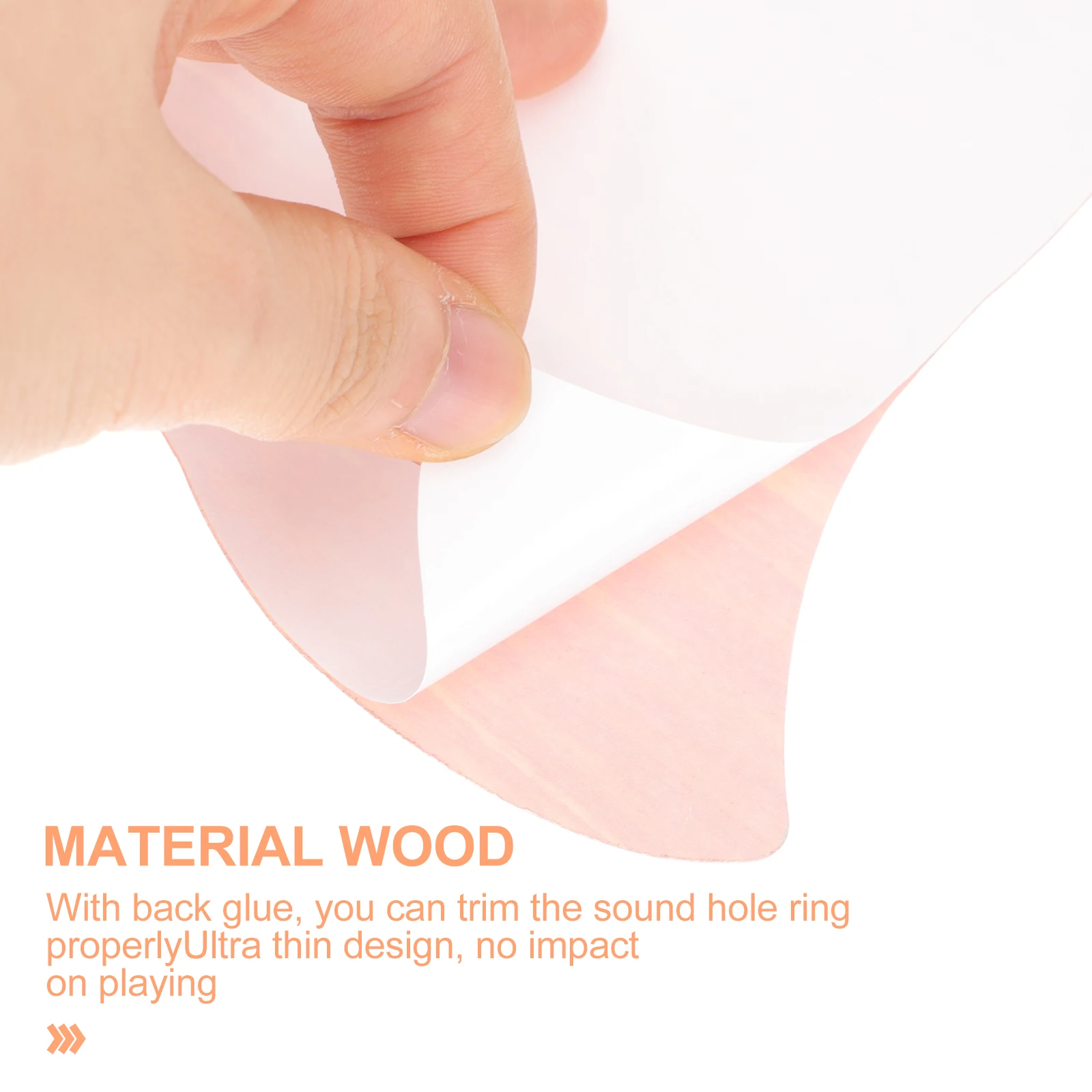

2pcs Wooden Pvc Grain Anti- Plate For Acoustic Protective Board Folk Guitar Parts Light Weight Durable