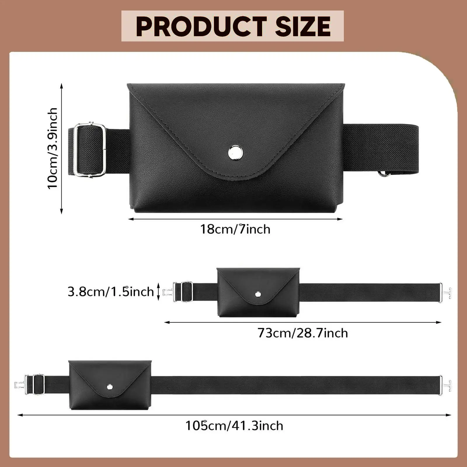 Mini PU Leather Equestrian Waist Bag Women’s Adjustable Belt Pouch Small Fanny Pack for Riding and Outdoor Events