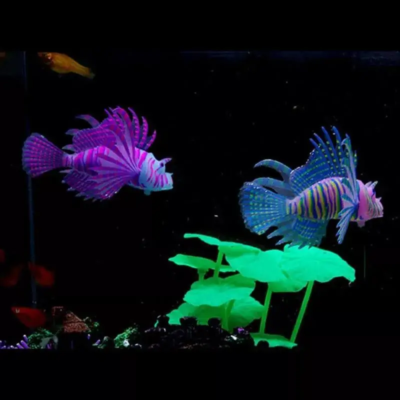 Silicone Night Light Decorative Fish Tank Landscaping Simulation Sea Anemone Aquarium Decoration Fluorescent Ornament