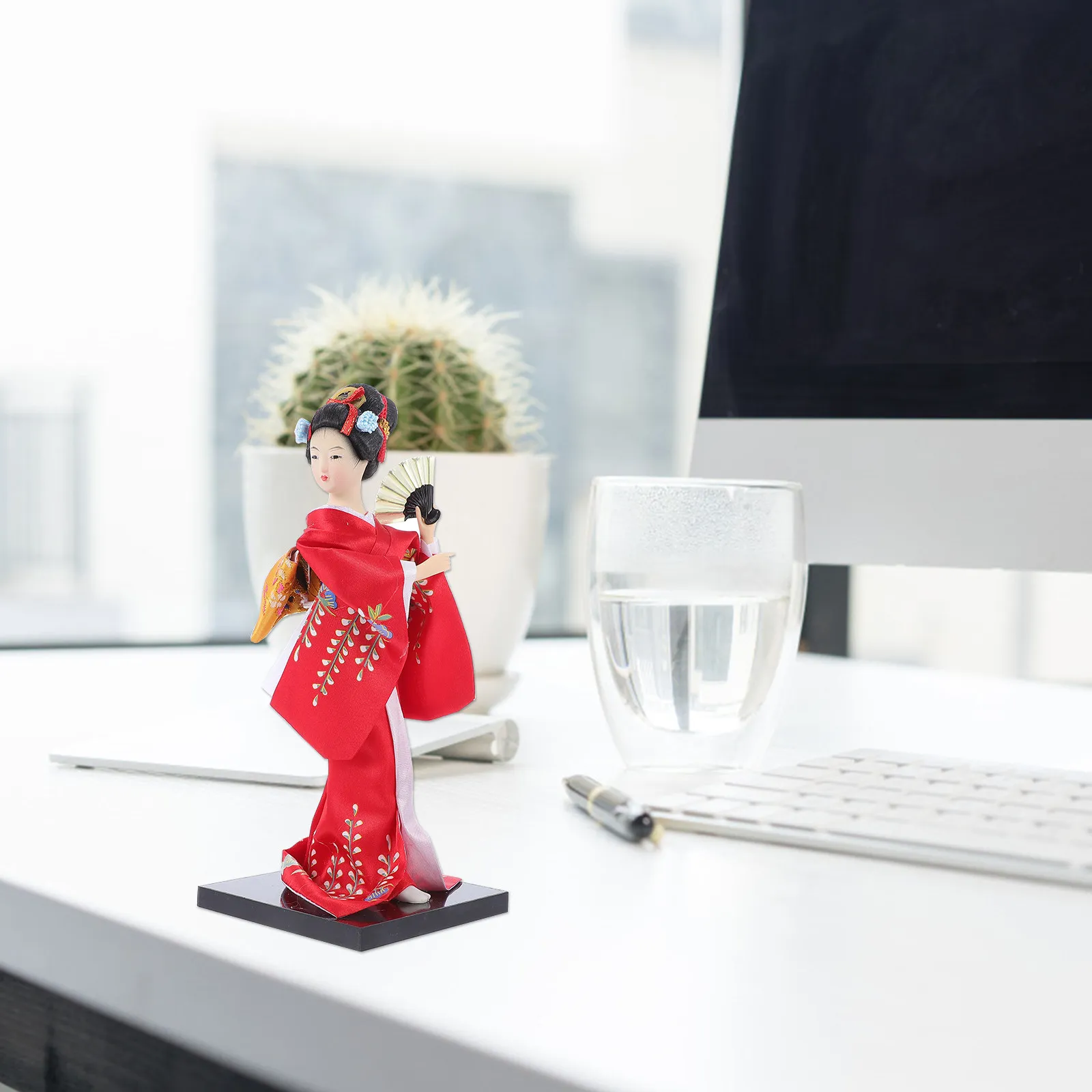 

1Pcs Japanese Geisha Kimono Ornament Handmade Style Desktop Home Decor Perfect Gift Humanoid Ornament Desktop Decor