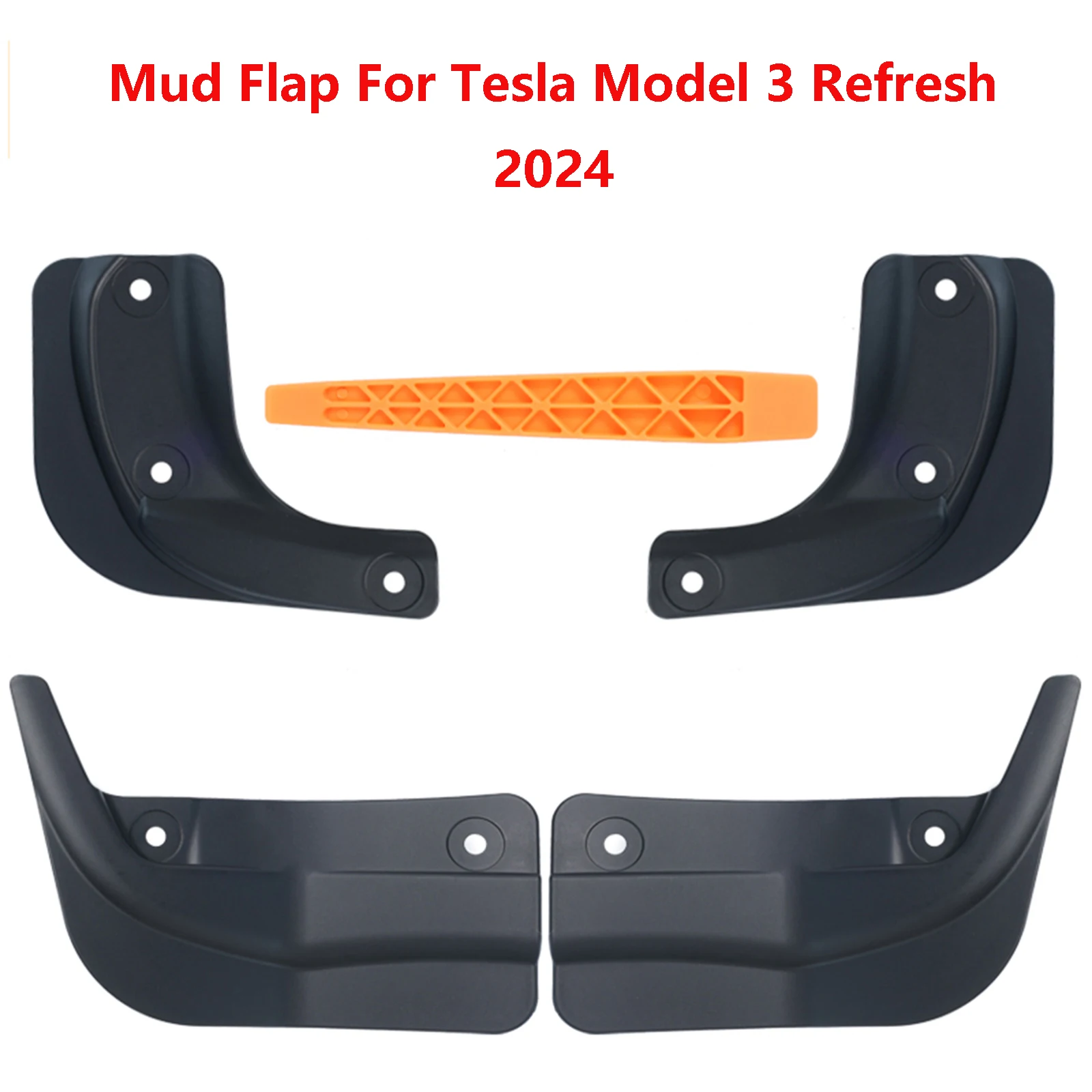 4 шт., брызговики для Tesla Model 3 2024 4 шт., брызговики для Tesla Model 3 2024