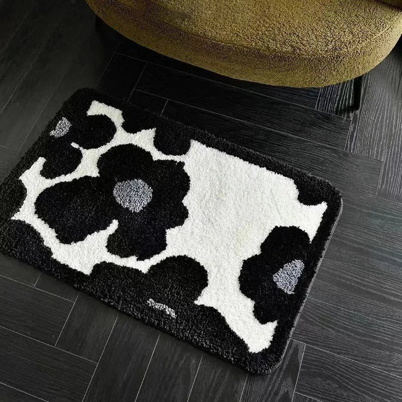 Bathroom Mat Is Non-slip, Dirt-resistant, Easy-to-care Floor Mat, Absorbent Imitation Cashmere Floor Mat, Toilet Mat