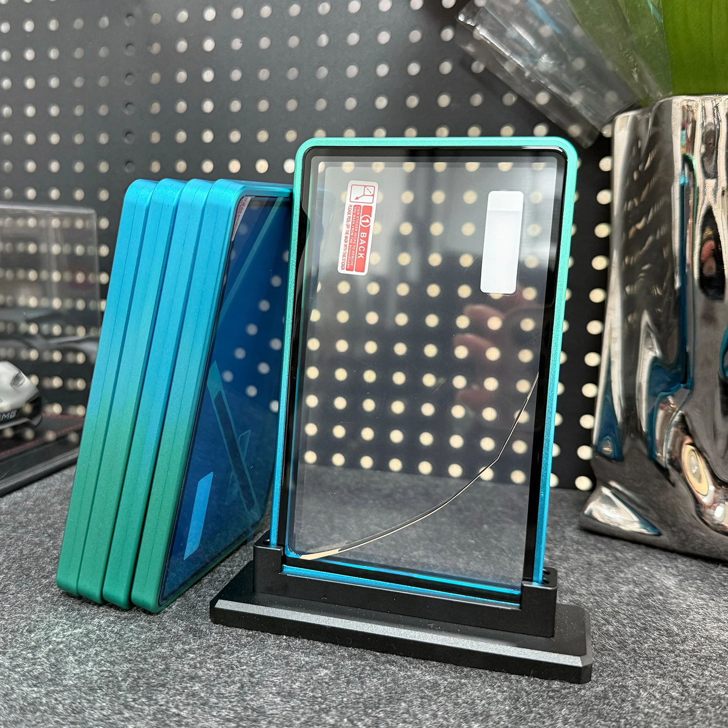 Multicolor Gradient Color Aluminum Alloy Trading Card Protect Holder, Metal Case For 35PT PSA CGC Graded Card