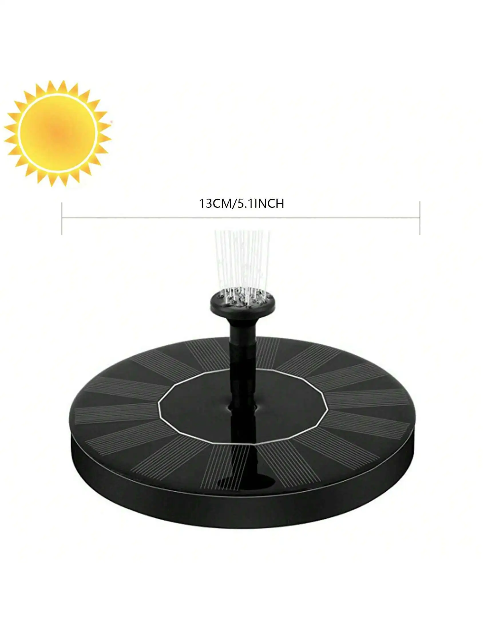 Solar Bird Bath Fountain Pump, Upgrade Solar Fountain , Free Standing Floating Solar Powered Water Fountain Pump for Bird Bath,