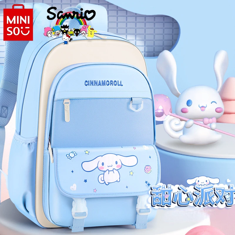 Miniso Sanrio 2024 New Student School Bag Fashionable High Quality Girl Backpack Cartoon Cute Large Capacity Women's Backpack