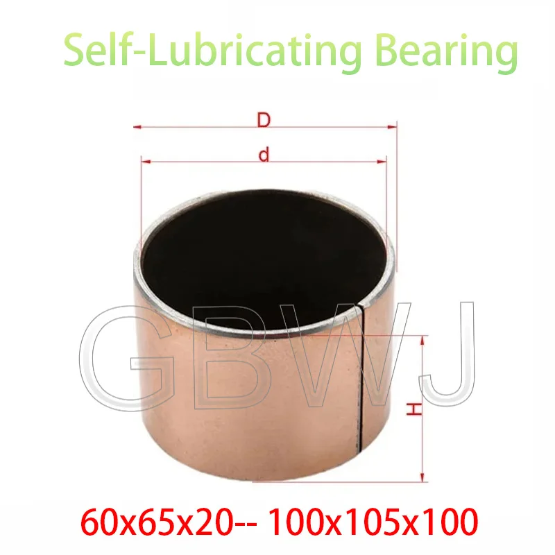 

1PCS Inner 60 65 70 80 100mm SF-1 Oil-free Bushing Self-lubricating Copper Bushing Guide Bushing LFB Composite Bearing