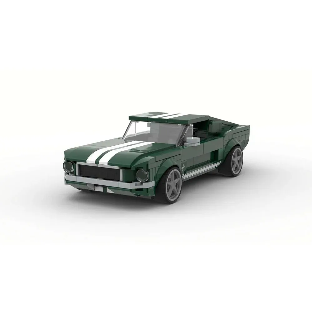 314PCS Furious Tokyo Drift MOC Sean's 1967 Fastback RB26 Engine Crane Building Block Car Model Toy Brick Children Birthday Gift