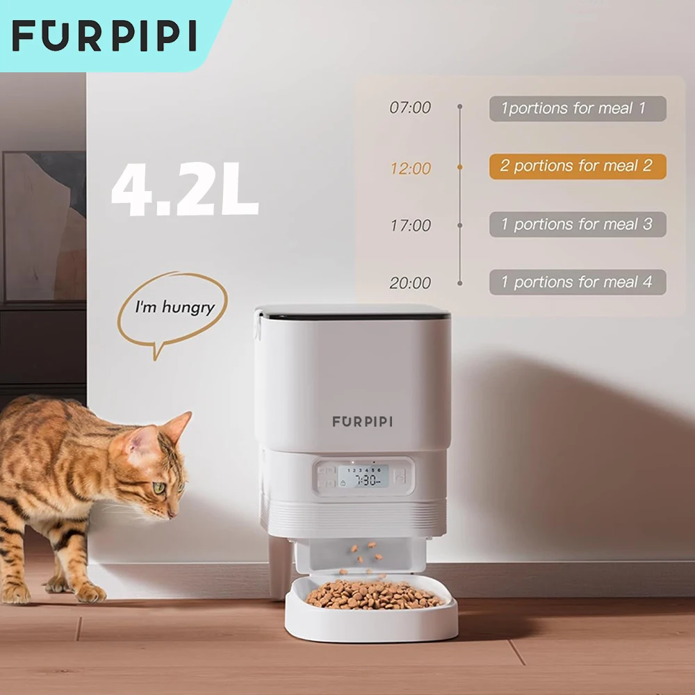 Automatic Feeder for Cats Dog Feeder Automatic fot Pet with Key Remote Control Keep Food Fresh Cat Dog Pet Feeder Bowls Furpipi