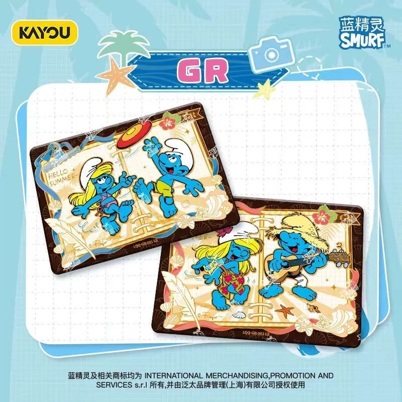 بطاقة مجموعة ألعاب KAYOU الأصلية The Smurfs الرائعة، بطاقة مجموعة الرسوم المتحركة العصرية، هدية عيد الأطفال #2