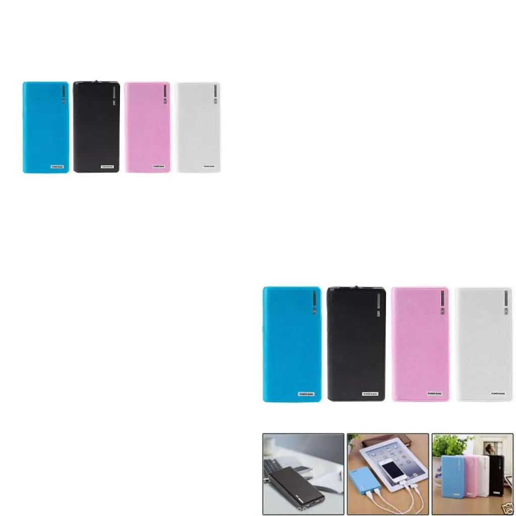 Dual USB 6x 18650 External Backup Battery Box for Case For Ph