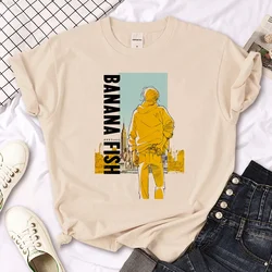 Banana Fish Tshirt Women Summer Streetwear Japanese Top Girl Harajuku Clothes, Fashion Casual Graphic Clothing Short Sleeve