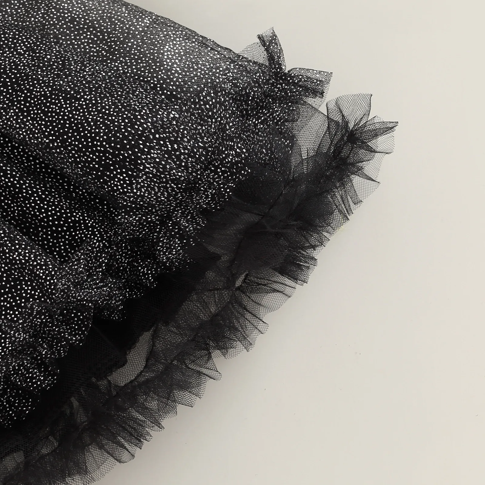 ชุดเดรสฟักทองตาข่ายสำหรับเด็กผู้หญิงชุดเดรสปาร์ตี้พิมพ์ลายแมวสีดำการ์ตูนสำหรับเด็กก่อนวัยเรียนเครื่องแต่งกายวันฮาโลวีนแขนพองสำหรับเด็ก