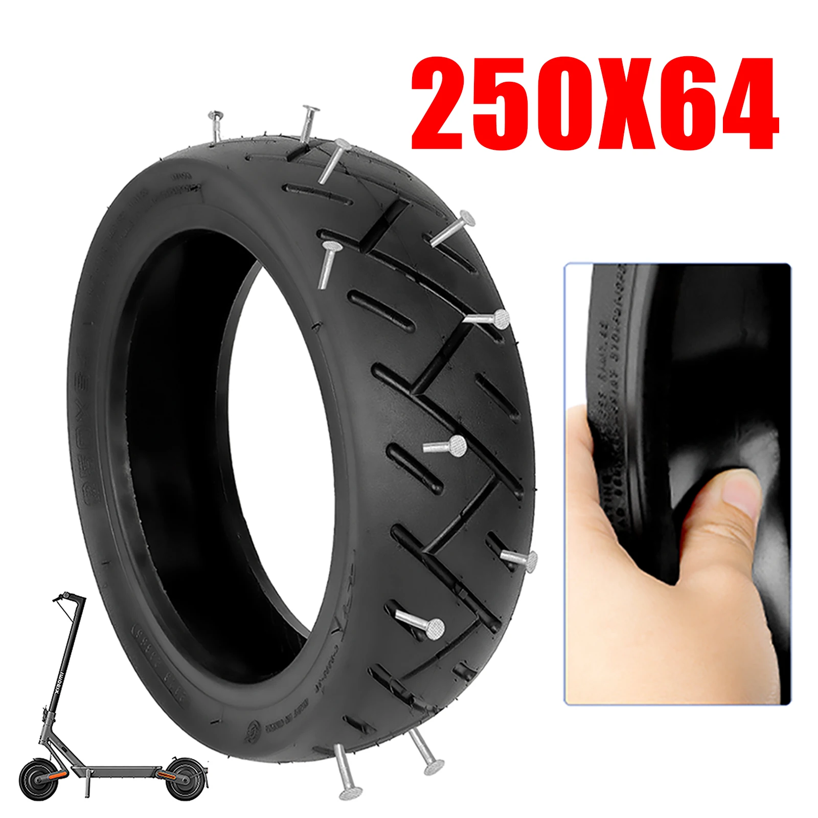 250x64 Self-healing Tire For Xiaomi 4 Ultra Electric Scooter Built-in Self-repair Glue Tire Tubeless Tyre Accessories 250*64