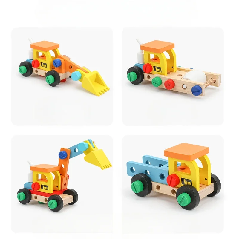 DIY 퍼즐 나무 나사 조립 도구 상자 미니어처 액세서리 빌딩 블록 세트, 몬테소리 수학 공예 장난감, 비지 보드 게임