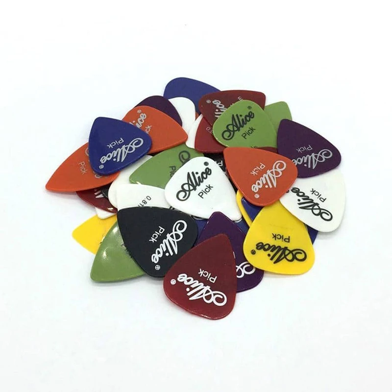 6 Stück Gitarrenplektren, rutschfestes ABS, verschiedene Stärken (0,58/0,71/0,81/0,96/1,2/1,5 mm) für akustische E- und Bassgitarren TMZ – Detail 3