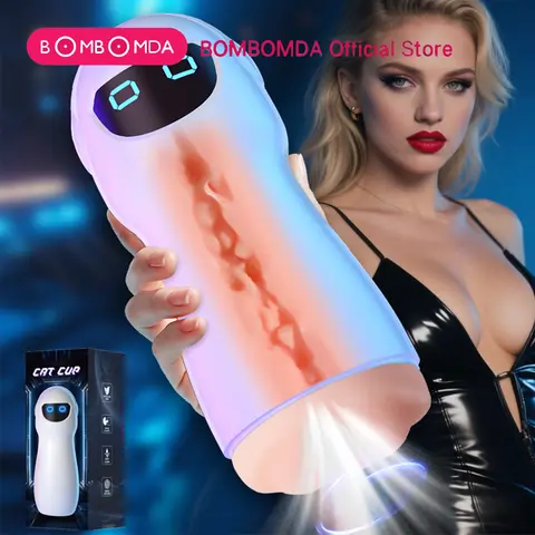 Automatic Masturbator Blowjob Cup Male Real Vagina Pocket Pussy Machine Oral Penis Masturbation Massgaer Adult Sex Toy for Men