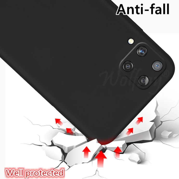 Silicone Soft Case For Samsung Galaxy A22 Cover For Samsung A22 Case Rubber Protector Case Galaxy A22 A12 A52 A72 A32 M51 M31S
