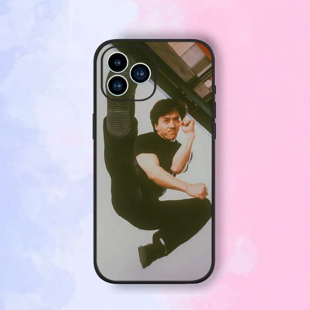 Kung Fu Superstar Jackie Chan Phone Case iPhone 15,14,13,12,11,XS,XR,X,8,7,Pro,Max,Plus,mini Silicone Black Cover