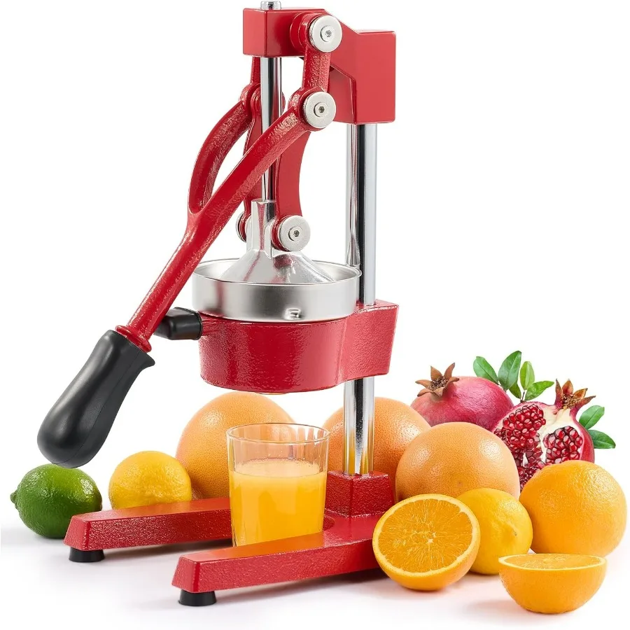 

Manual Citrus Juicer Professional Orange and Lemon Juice Maker Easy to Clean Red