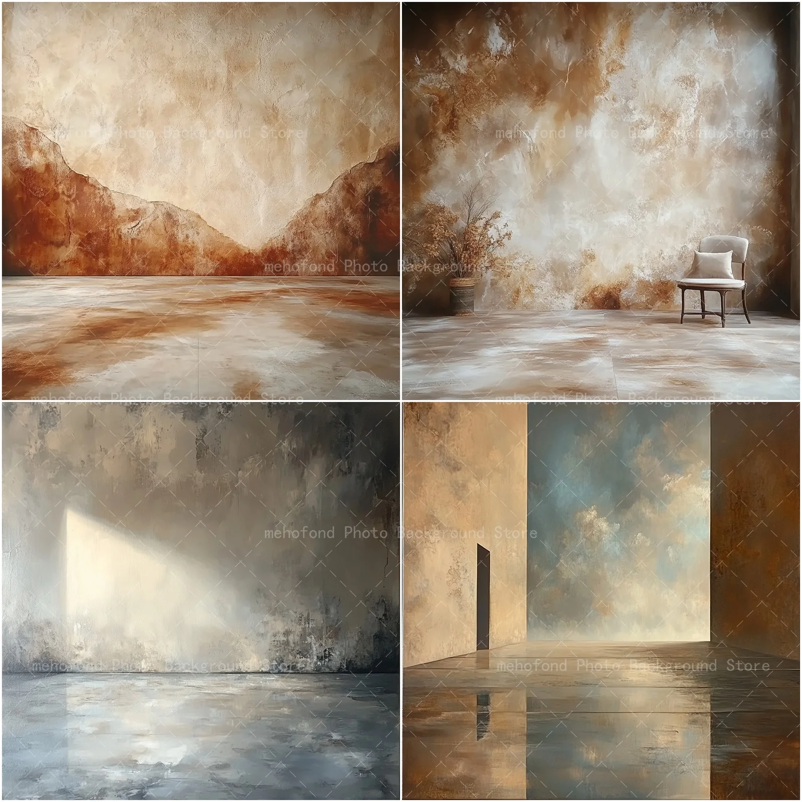 

Мехофонд фон для фотосъемки ретро картина маслом с пятнистой текстурой ленивый художественный стиль домашний декор фон фотозона