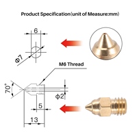 CR-6 SE 0.4MM Nozzle Hotend Nozzles For CREALITY CR-10 V2 CR-6 SE Ender-3 Ender-5 Series 3D Printer Parts
