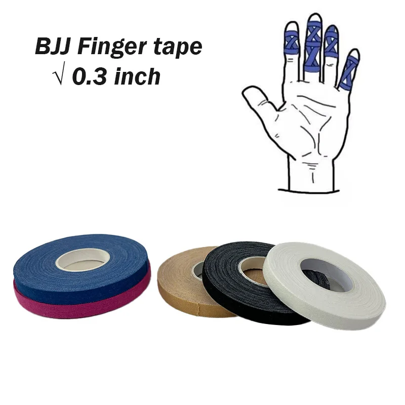 

Jiu jitsu Finger Tapes 0.3inch 3pcs Brazilian BJJ Tape Hand Protect Elastic Wrap Rock Climbing Sports Hand Bandage