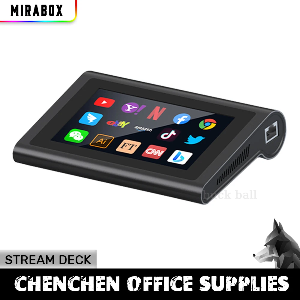 

Mirabox Stream Deck Visual Keyboards Programmable Button Streamdeck Desktop Stream Deck 8-In-1 Expansion HUB Computer Accessory