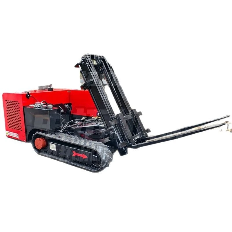 

Multi functional electric tracked forklift retrofit remote control project, all terrain hydraulic tracked lift and handling