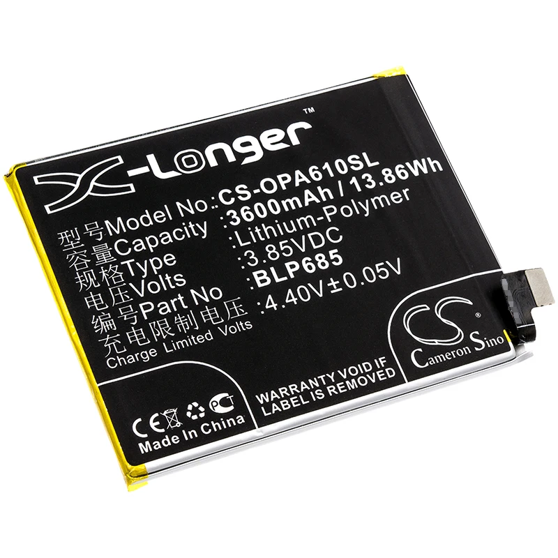 

Li-Polymer Mobile, SmartPhone Battery for OnePlus, 3.85V 3600mAh, Compatible Models: 6T,A6010,A6013