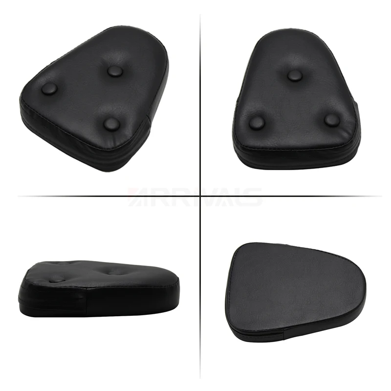 1pcs Motorcycle Universal Black Synthetic Leather Sissy Bar Backrest Cushion Pad For Honda For Yamaha For Suzuki