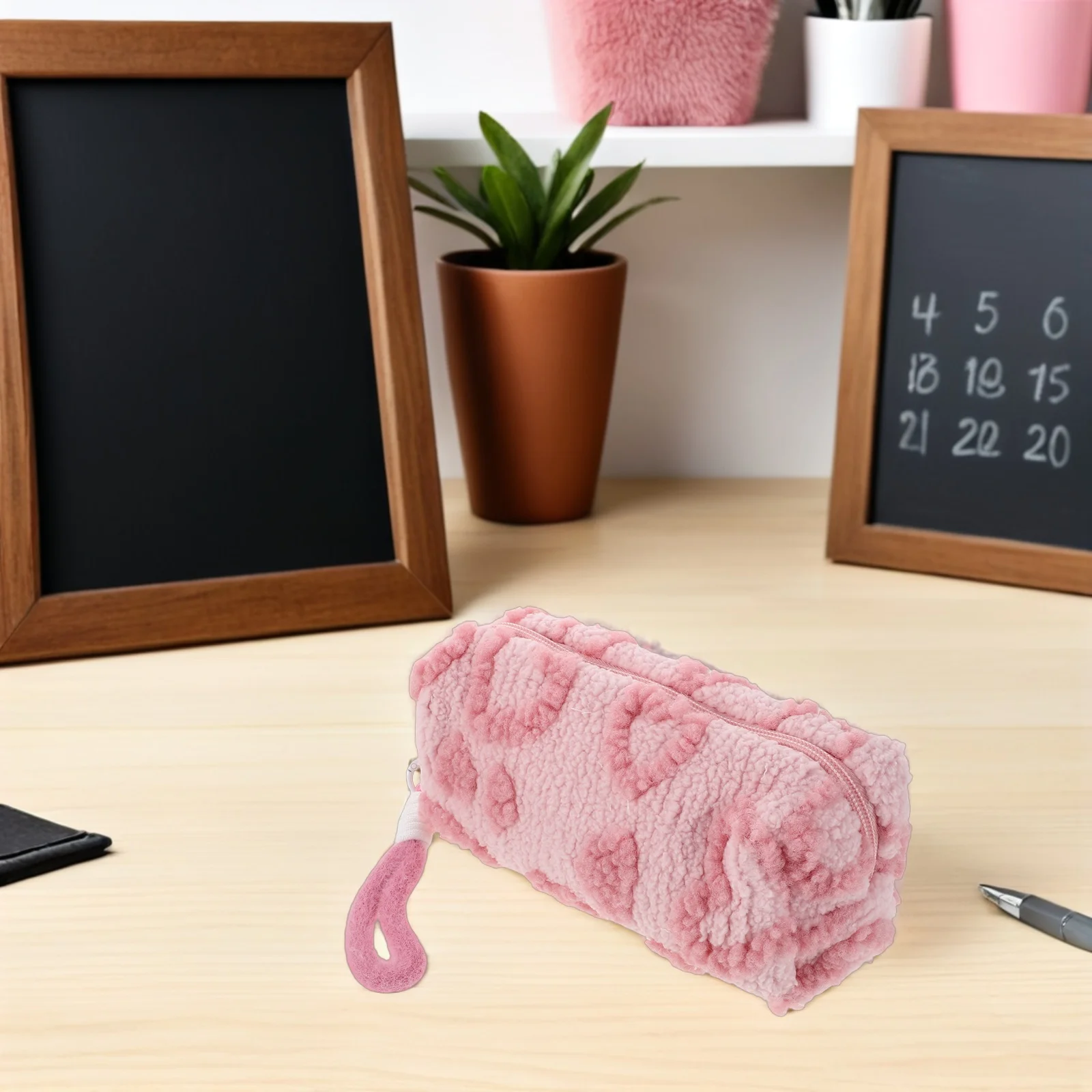 مقلمة كاواي ذات سعة كبيرة، حقيبة أقلام جمالية لطيفة على شكل قلب، حقيبة تنظيم قرطاسية للطلاب #6