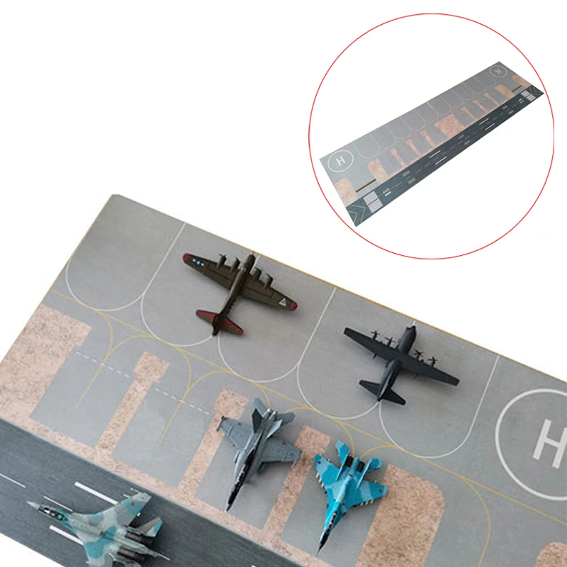 1PCS 1/700 Scale Airport Runway Model 45x13.5cm PVC Board Apron Platform Flight Scene Mould for Diorama Sand Table Ornaments