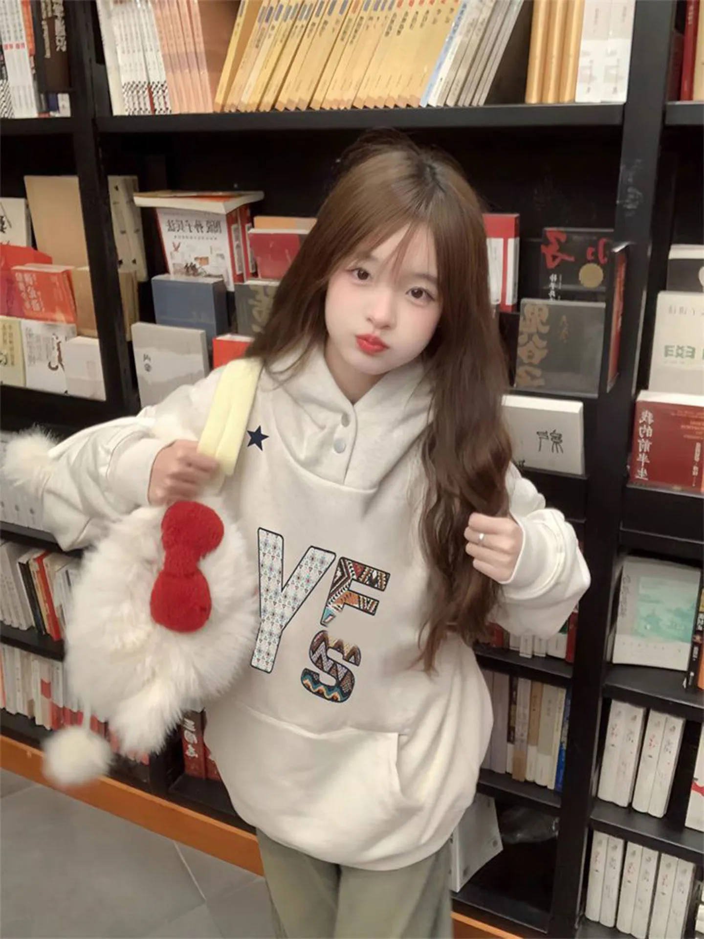 Retro americano hoodie feminino thiened fce outono inverno oversize outerwear topo pequeno design sentido streetwear sle