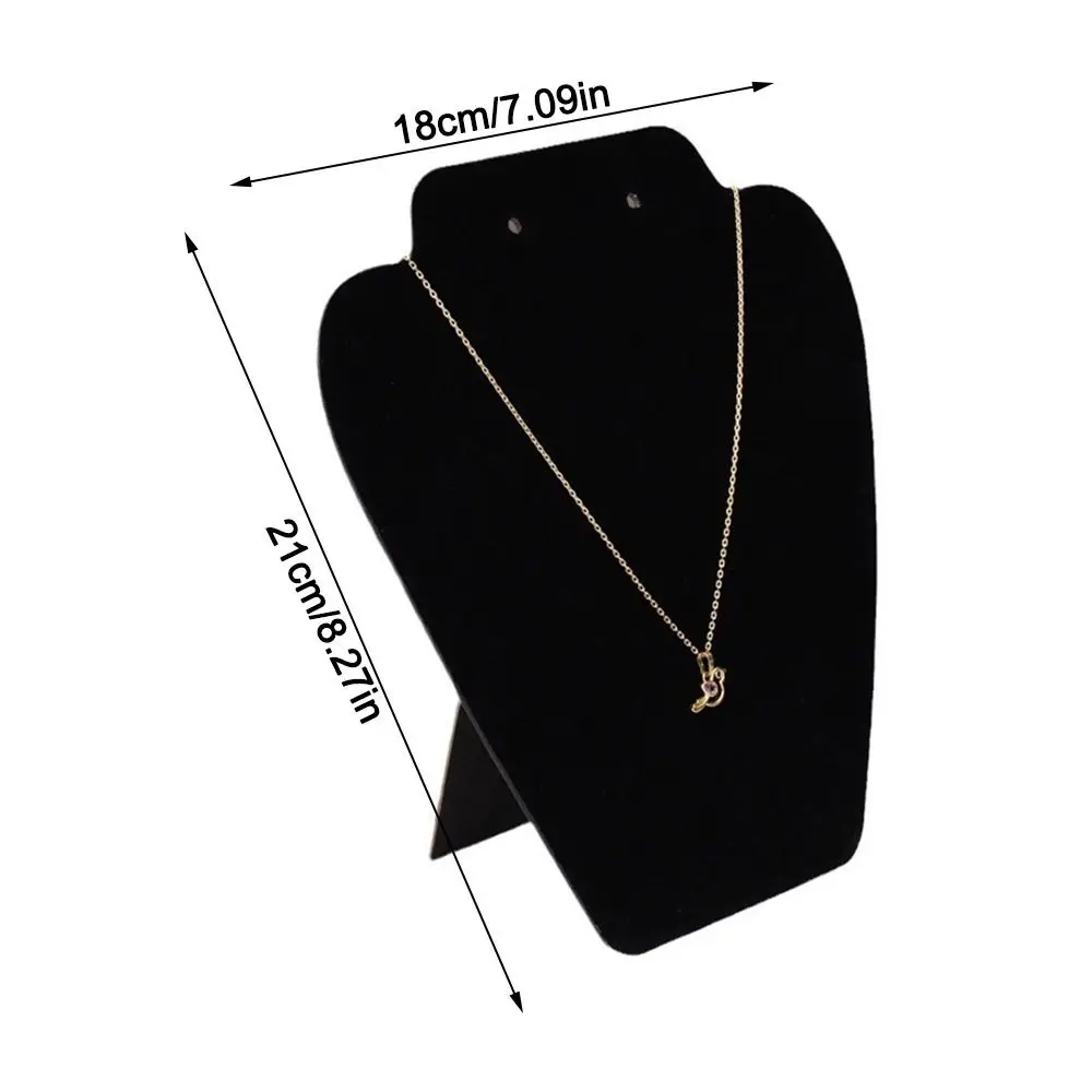 Folding Necklaces Easel Mannequin Bust Velvet Jewelry Collection Rack Jewelry Display Necklace Earrings Rings Pendant