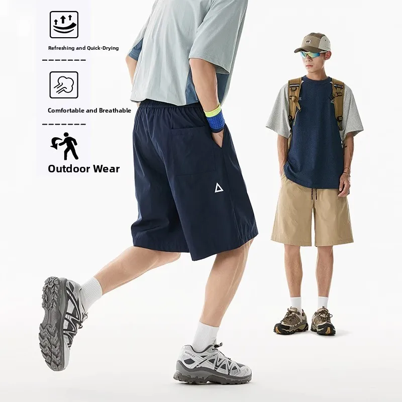 

Outdoor Workwear Qui Dry orts ex Summer Trendy Baggy Casual Sports Couple Five-Quarter Length Straight Leg Pants