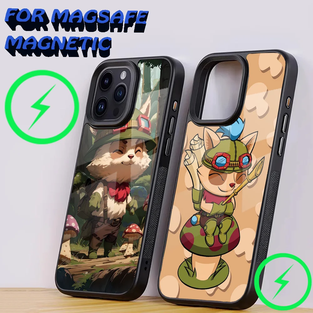 Cute Funny L-LOL Teemo Phone Case For iPhone 16,15,14,13,12,11,Plus,Pro,Max Mini Magsafe Magnetic Wireless Charging