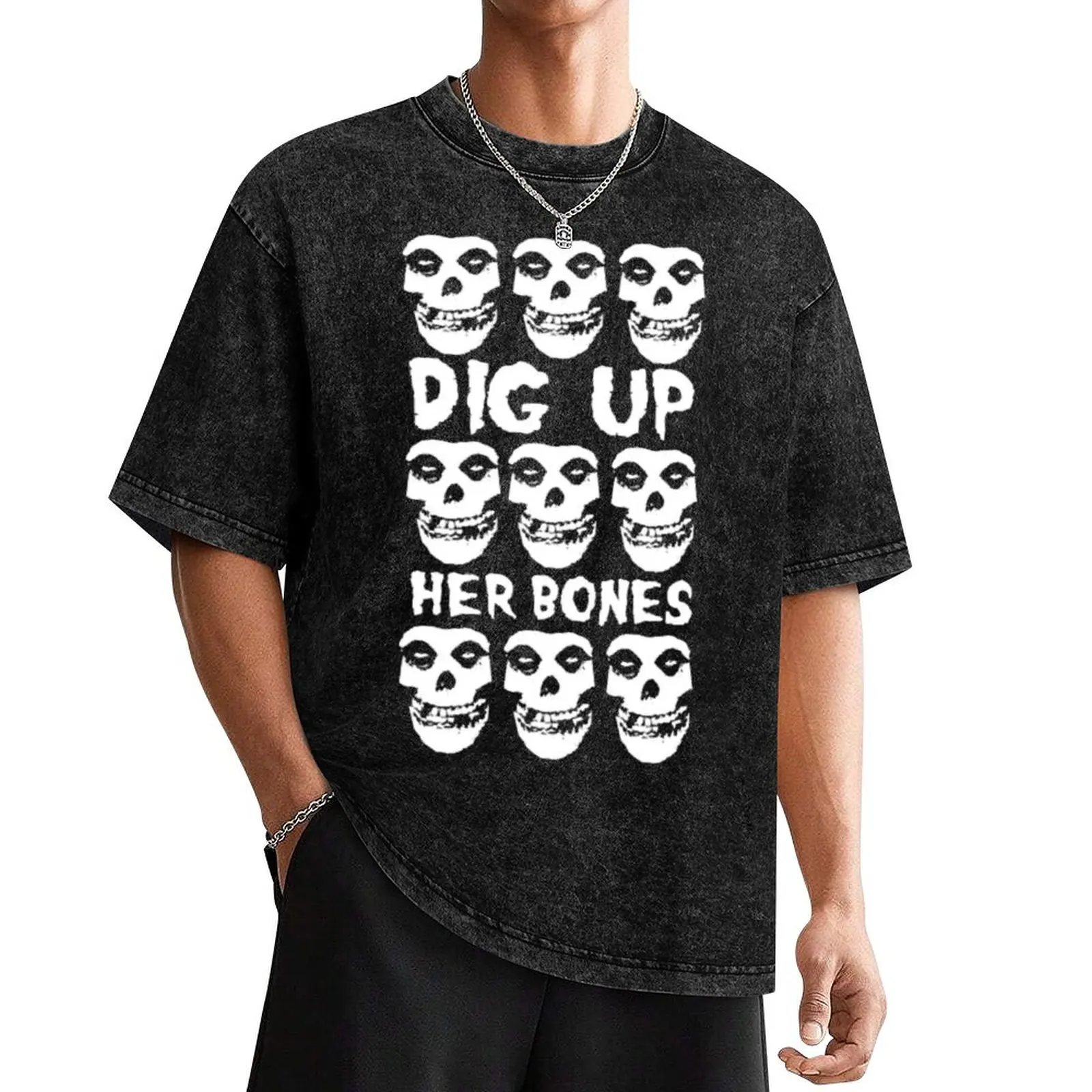 The Misfits - Dig up her bones T-Shirt blue lock summer top summer tops graphics compression shirt men