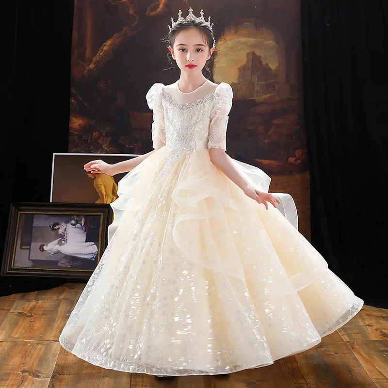 Girls' Dress for Kids Girl Simple and Elegant Formal Dress Dresses for Special Events Young Girls Dresses 2 to 8 Years Ball Gown