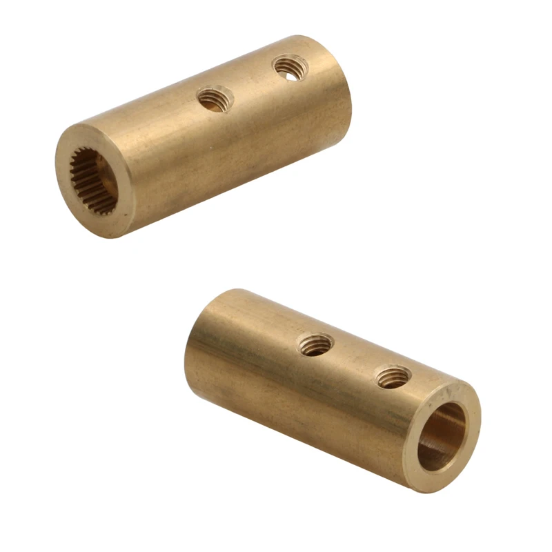 2PCS 25T Servo Shaft Coupler Adapter Shaft Top Hole 6mm Outer Dia 10mm Extension Column Coupling Connector for RC Airplane