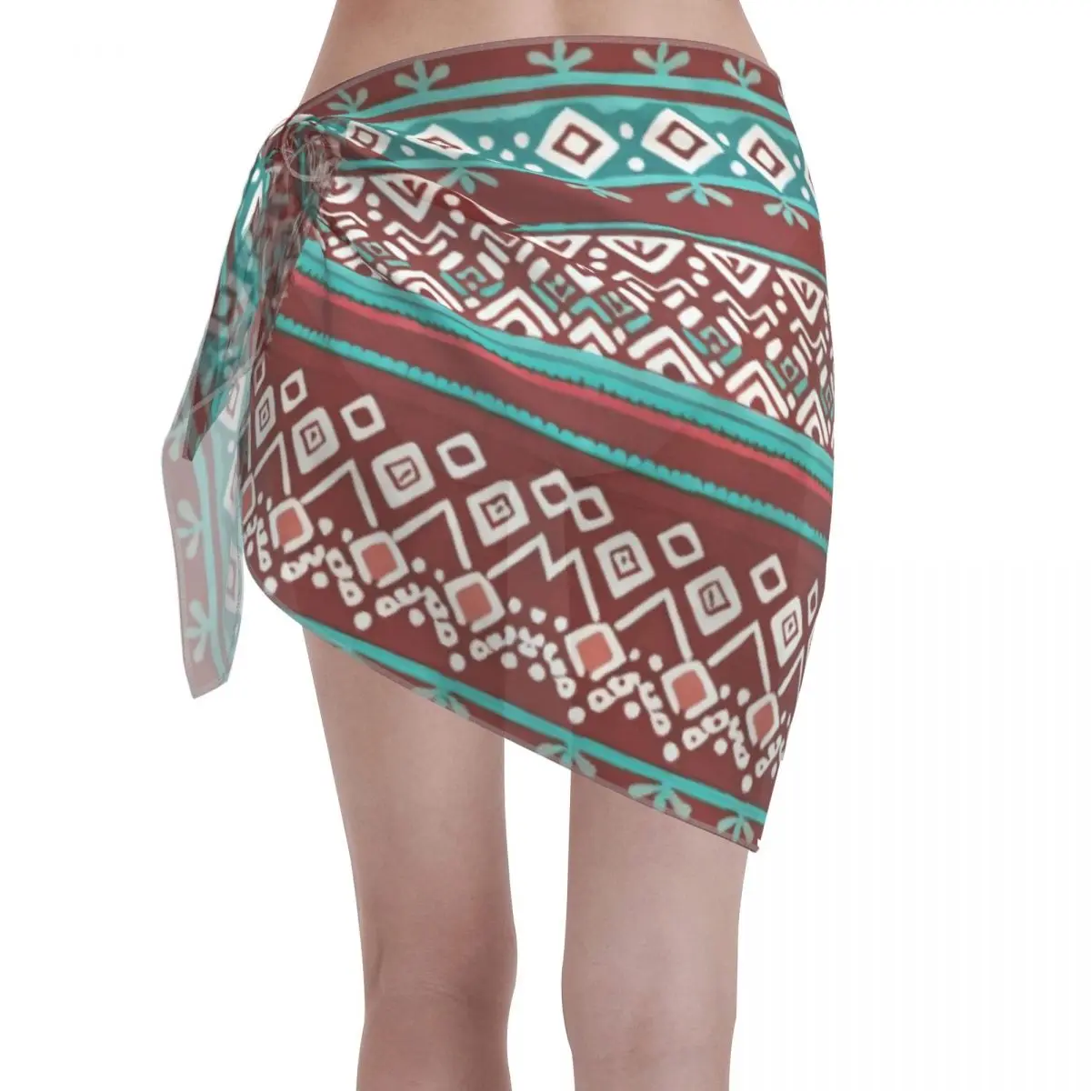 Papier peint bohème personnalisé pour femmes, Sarongs courts, enveloppe de plage, imprimé en 3D, pour maillots de bain, robes portefeuille pour Bikini, Cover-up pour maillot de bain