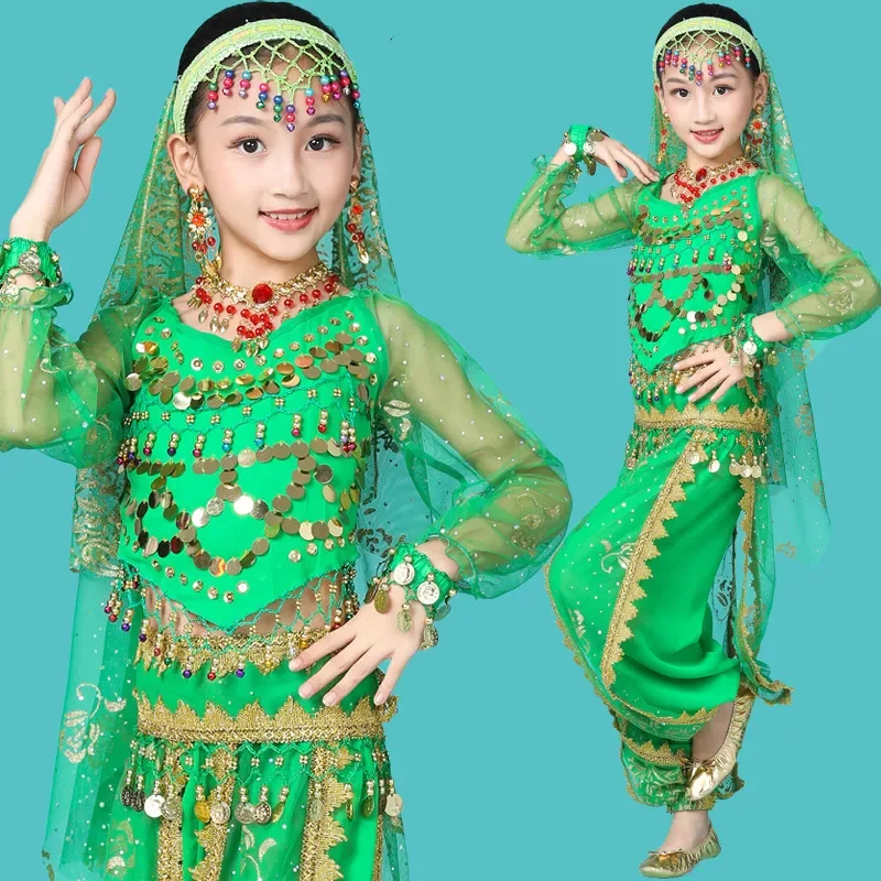 Ensembles de olympiques de danse du ventre pour filles, robe de performance indienne, vêtements pour enfants, vêtements pour enfants, performance financière