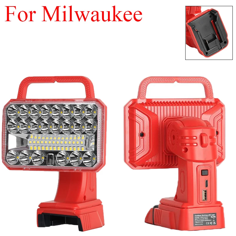 لماكيتا/ديوالت/ميلووكي/بلاك اند ديكر/الحرفي 18/20 فولت بطاريات ليثيوم المحمولة اللاسلكية الكاشف ضوء التخييم في الهواء الطلق #1