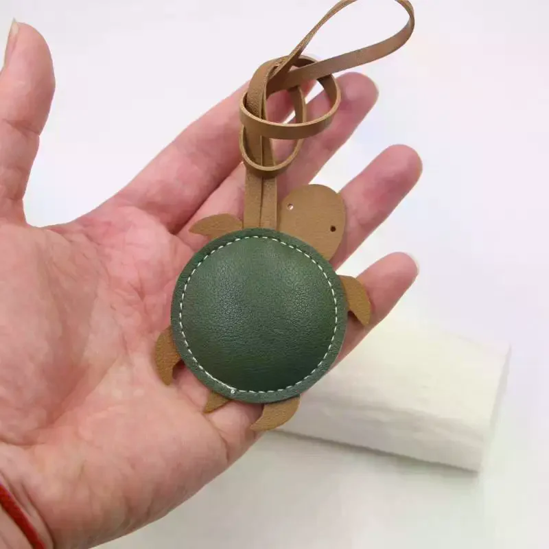 Handmade Faux Leather Cute Turtle Shaped Women's Keychain Pendant Luggage Travel Pendant Bag Pendant