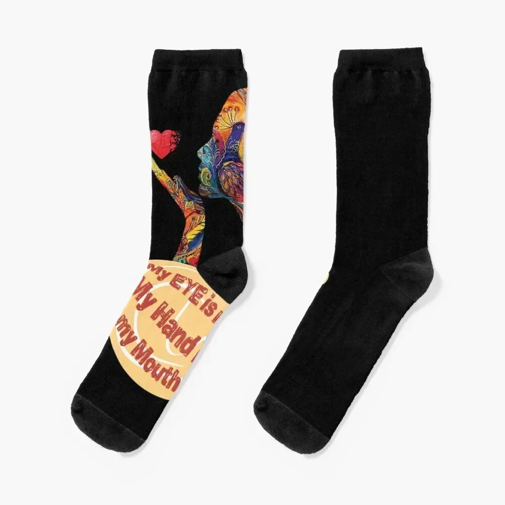 

Cute DEAF Art Socks sports stockings warm winter cartoon Men's Socks Luxury Women's