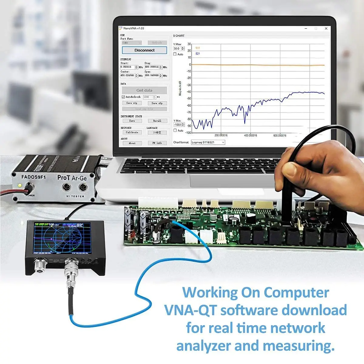 NanoVNA SAA-2N V2.2 Vector Network Analyzer 50KHz-3GHz HF VHF UHF Antenna Analyzer Measured S-Parameters Duplexer Phase